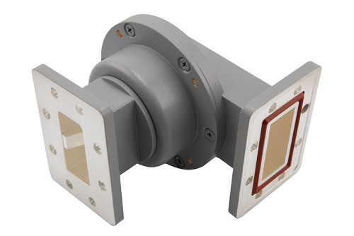 WR-187 1,000 W Waveguide Rotary Joint in the C Band Frequency range, 4.4 GHz to 5 GHz, CPR-187F/CPR-187G Flanges, L-Style