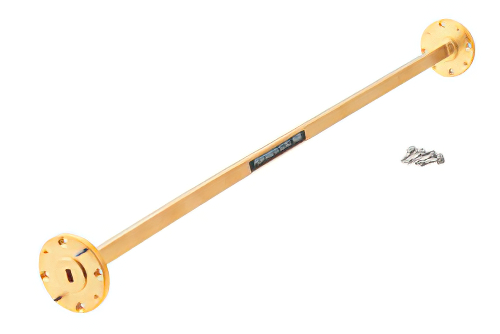 WR-19 Instrumentation Grade Straight Waveguide Section 12 Inch Length, UG-383/U-Mod Round Cover Flange from 40 GHz to 60 GHz