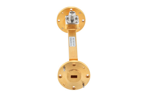 WR-22 Waveguide 30 dB Broadwall Coupler, UG Cover Flange, 2.4mm Female Coupled Port, 33 GHz to 50 GHz, Copper