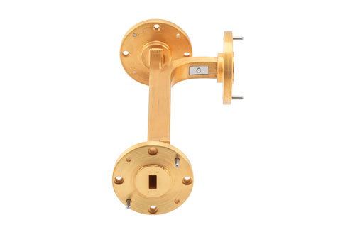 WR-22 Waveguide 40 dB Broadwall Coupler, UG Cover Flange, 33 GHz to 50 GHz, Copper