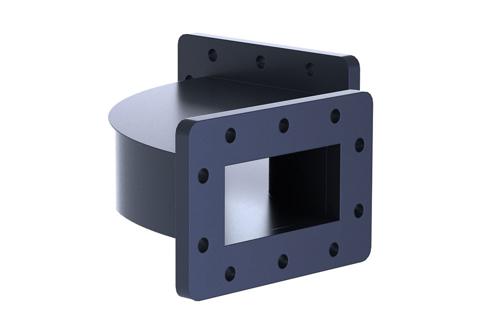 WR-284 Waveguide H-Bend with CPR-284F Flanges Operating from 2.6 GHz to 3.95 GHz