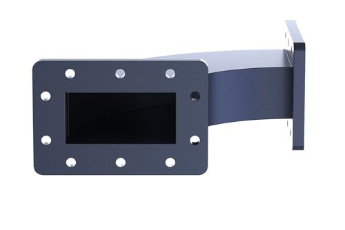 WR-284 Waveguide H-Bend with CPR-284F Flanges Operating from 2.6 GHz to 3.95 GHz