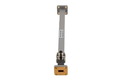 WR-28 Waveguide 30 dB Broadwall Coupler, UG-599/U Flange, 2.4mm Female Coupling Port, 26.5 GHz to 40 GHz, Brass
