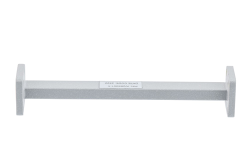 WR-28 Straight Waveguide Section 4 Inch Length, UG Square Cover and Grooved Flange from 26.5 GHz to 40 GHz