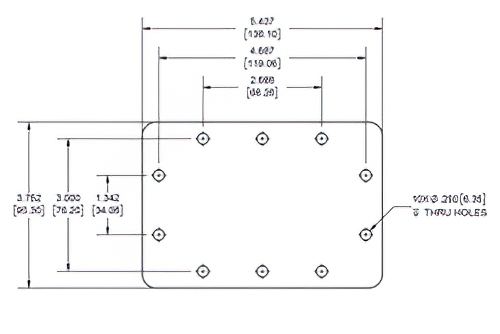 WR-340 Waveguide Short Plate, CPR-340F Flange, 10mm Aluminum