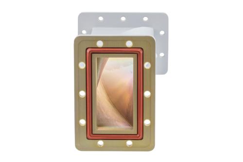 WR-340 90 Degree Waveguide Right Hand Twist With a UG Cover and Grooved Flanges Operating From 2.17 GHz to 3.3 GHz