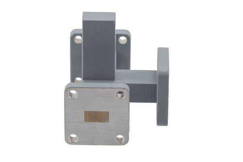 2 Way WR-34 Waveguide Power Divider UG Square Cover Flange From 27 GHz to 31 GHz, Brass