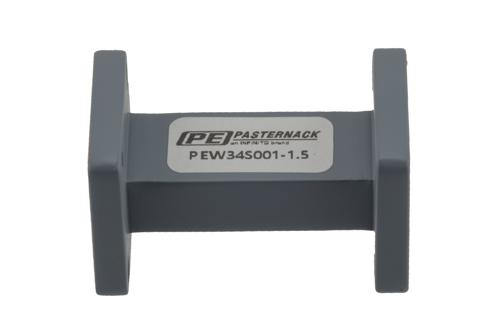 WR-34 Straight Waveguide Section 1.5 Inch Length, UG Square Cover Flange from 22 GHz to 33 GHz in Aluminum