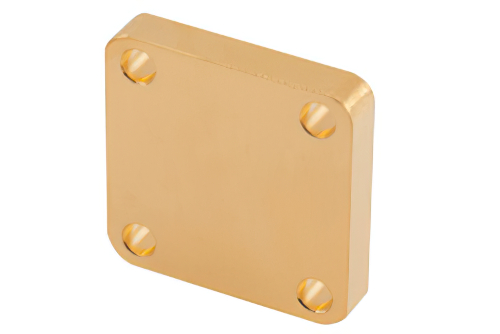 WR-42 Waveguide Short Plate, UG-Cover Square Flange, 4mm Copper