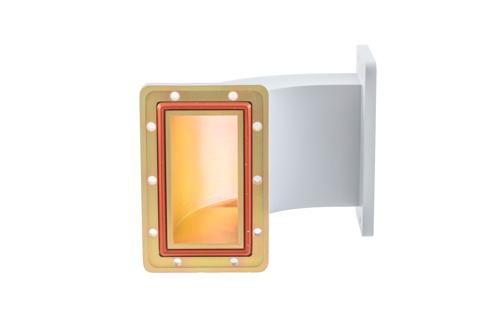 WR-430 Waveguide E-Bend with UG Cover and Grooved Flanges Operating from 1.72 GHz to 2.61 GHz