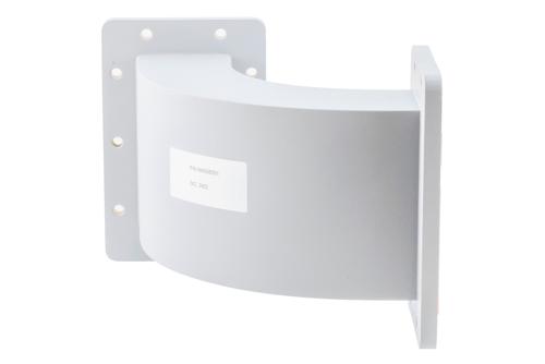 WR-430 Waveguide E-Bend with UG Cover and Grooved Flanges Operating from 1.72 GHz to 2.61 GHz