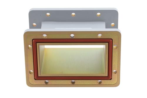WR-430 Straight Waveguide Section 4 Inch Length, UG Cover and Grooved Flanges from 1.72 GHz to 2.61 GHz