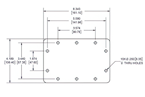 WR-430 Waveguide Short Plate, CPR-430F Flange, 10mm Aluminum