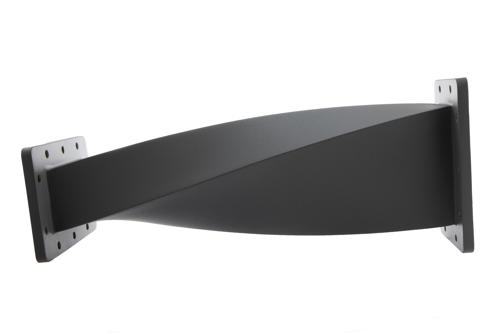 WR-430 90 Degree Waveguide Right Hand Twist With a UG Cover and Grooved Flanges Operating From 1.72 GHz to 2.61 GHz