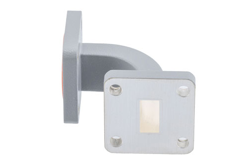 WR-51 Waveguide E-Bend with UBR180 and PBR180 Flange Operating from 14.5 GHz to 22 GHz