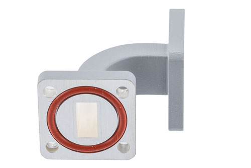 WR-51 Waveguide E-Bend with UBR180 and PBR180 Flange Operating from 14.5 GHz to 22 GHz
