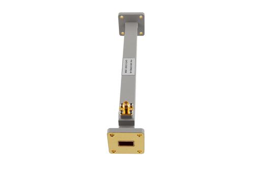 WR-51 Waveguide 40 dB Broadwall Coupler, UG Square Flange, SMA Female Coupling Port, 14.5 GHz to 22 GHz, Brass