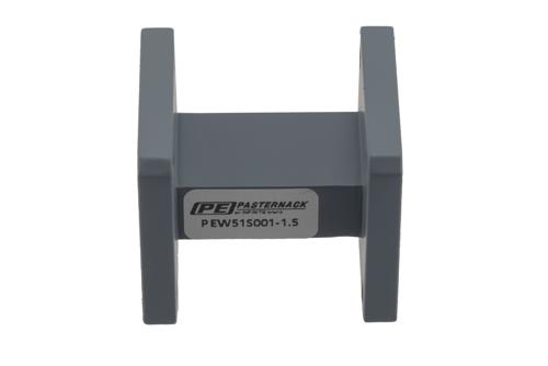 WR-51 Straight Waveguide Section 1.5 Inch Length, UG Square Cover Flange from 15 GHz to 22 GHz in Aluminum