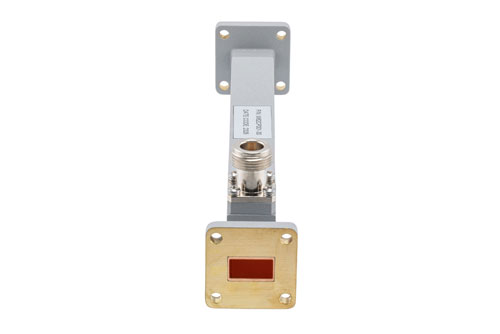 WR-62 Waveguide 30 dB Broadwall Coupler, UG Cover Flange, N-Type Female Coupled Port, 11.9 GHz to 18 GHz, Copper