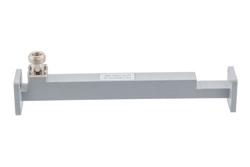 WR-62 Waveguide 40 dB Broadwall Coupler, UG Cover Flange, N-Type Female Coupled Port, 11.9 GHz to 18 GHz, Copper
