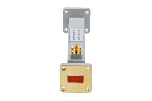 WR-62 Waveguide 40 dB Broadwall Coupler, UG Cover Flange, SMA Female Coupled Port, 11.9 GHz to 18 GHz, Copper