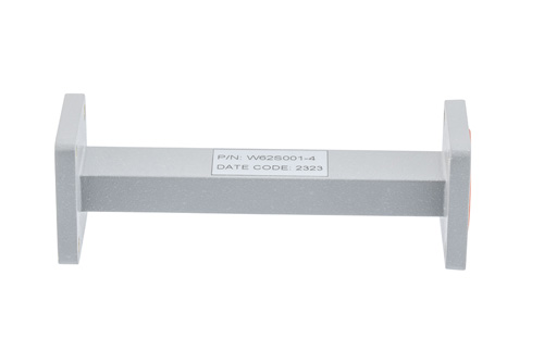 WR-62 Straight Waveguide Section 4 Inch Length, UG Square Cover and Grooved Flange from 11.9 GHz to 18 GHz