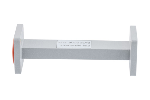 WR-62 Straight Waveguide Section 4 Inch Length, UG Square Cover and Grooved Flange from 11.9 GHz to 18 GHz