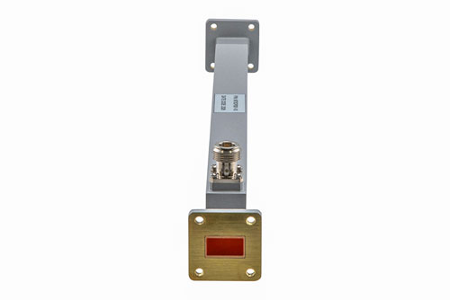 WR-75 Waveguide 10 dB Broadwall Coupler, UG Cover Flange, N-Type Female Coupled Port, 9.84 GHz to 15 GHz, Copper
