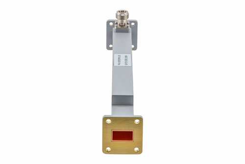 WR-75 Waveguide 20 dB Broadwall Coupler, UG Cover Flange, N-Type Female Coupled Port, 9.84 GHz to 15 GHz, Copper