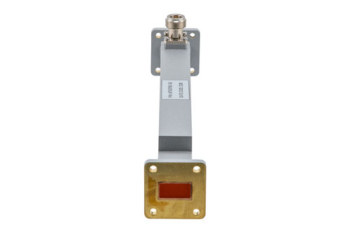 WR-75 Waveguide 30 dB Broadwall Coupler, UG Cover Flange, N-Type Female Coupled Port, 9.84 GHz to 15 GHz, Copper