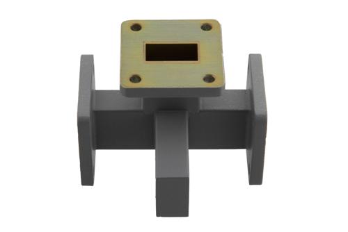 2 Way WR-75 Waveguide Power Divider UG Square Cover Flange From 13.75 GHz to 14.5 GHz, Aluminum