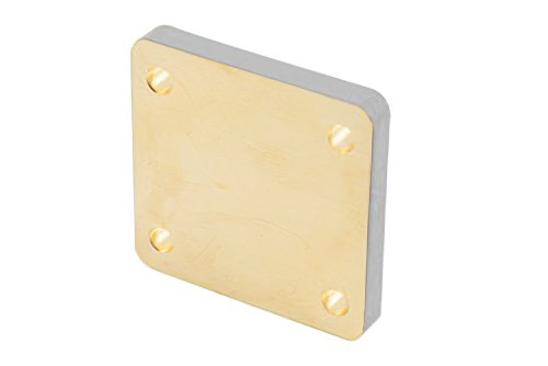 WR-75 Waveguide Short Plate, UG-Cover Square Flange, 5mm Copper