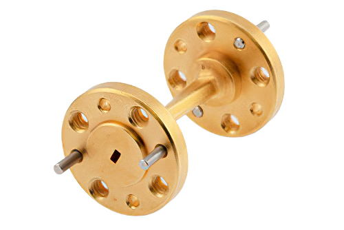 WR-8 45 Degree Right-hand Waveguide Twist with a UG-387/U-Mod Flange Operating from 90 GHz to 140 GHz