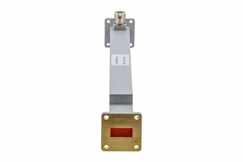 WR-90 Waveguide 20 dB Broadwall Coupler, UG Cover Flange, N-Type Female Coupled Port, 8.2 GHz to 12.5 GHz, Copper