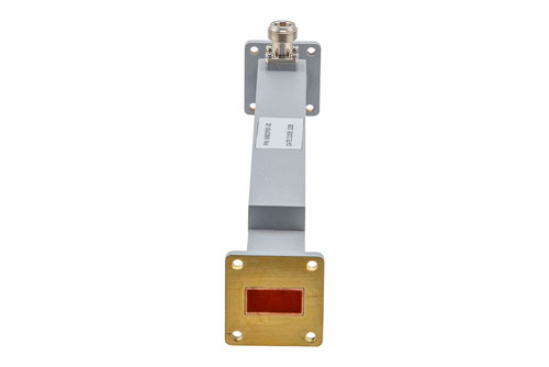 WR-90 Waveguide 30 dB Broadwall Coupler, UG Cover Flange, N-Type Female Coupled Port, 8.2 GHz to 12.5 GHz, Copper