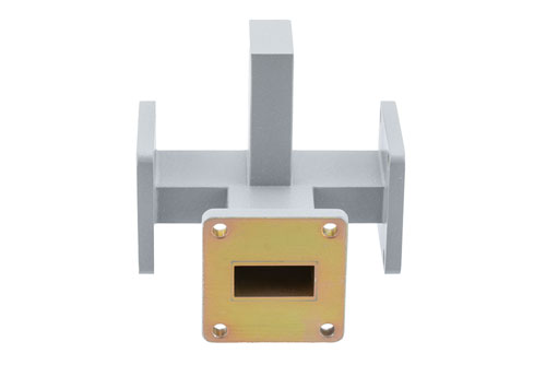 2 Way WR-90 Waveguide Power Divider UG Square Cover Flange From 9.3 GHz to 9.5 GHz, Aluminum