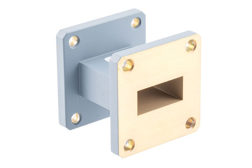 WR-90 Straight Waveguide Section 1.5 Inch Length, UG-39/U Flange from 8.2 GHz to 12.5 GHz in Aluminum