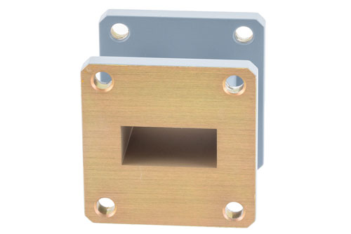 WR-90 Straight Waveguide Section 1.5 Inch Length, UG-39/U Flange from 8.2 GHz to 12.5 GHz in Aluminum