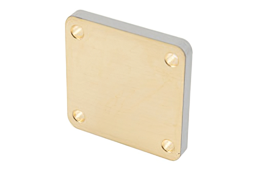 WR-90 Waveguide Short Plate, UG-Cover Square Flange, 5mm Copper