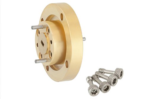 WR-12 Waveguide Bulkhead Adapter UG-387/U Round Cover Flange, 60 GHz to 90 GHz