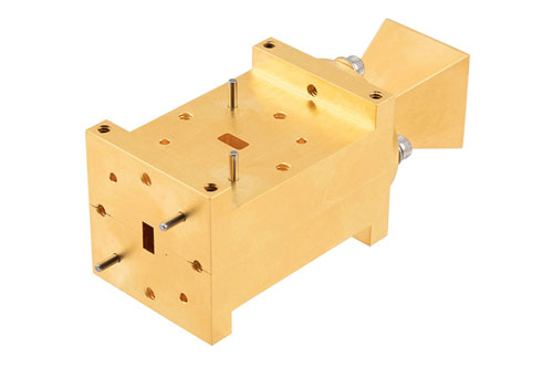 WR-22 Waveguide Dual Polarized Horn Antenna, 33 GHz to 50 GHz Frequency Range, 15 dBi Nominal Gain, UG-383/U Flange