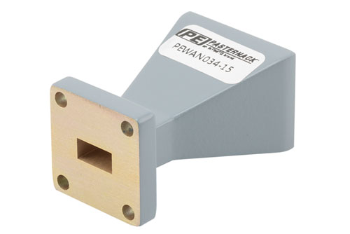 WR-34 Standard Gain Horn Antenna Operating From 22 GHz to 33 GHz, 15 dBi Nominal Gain, UG-1530/U Flange