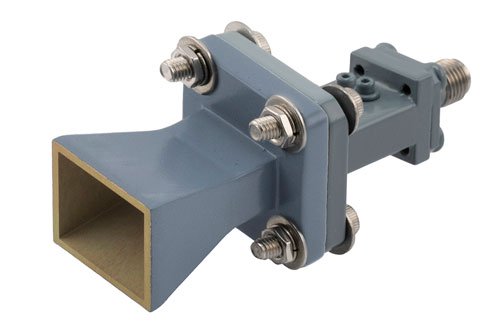 WR-42 Standard Gain Horn with 10 dBi gain, End Launch 2.92mm Female connector