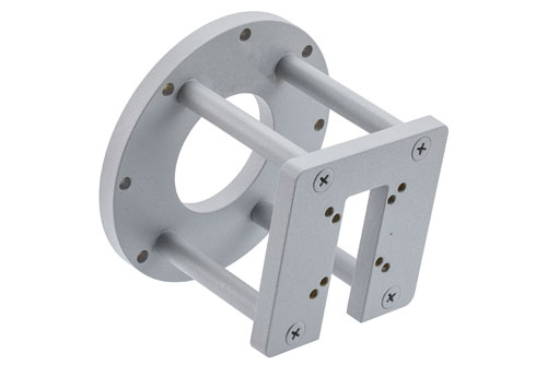 Standard Gain Horn Cage Style Antenna Mount, Waveguide Sizes WR112 or 75, IEC R84 or 120