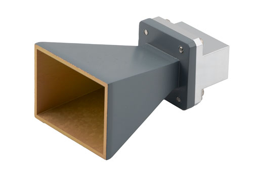 WR-75 Standard Gain Horn with 15 dBi gain, End Launch SMA Female connector