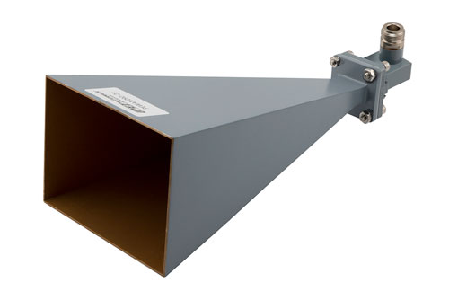 WR-90 Standard Gain Horn with 20 dBi gain, Type N Female connector