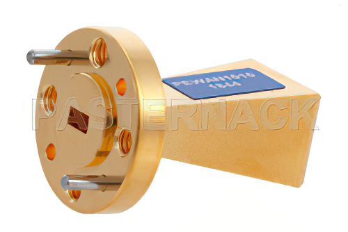 WR-15 Waveguide Standard Gain Horn Antenna Operating from 50 GHz to 75 GHz with a Nominal 15 dBi Gain with UG-385/U-Mod Round Cover Flange
