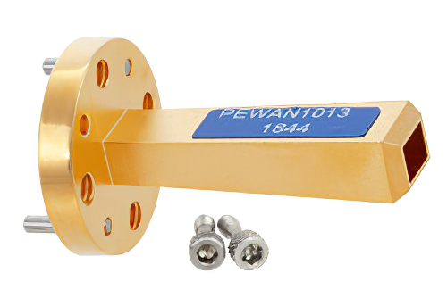 WR-12 Waveguide Standard Gain Horn Antenna Operating from 60 GHz to 90 GHz with a Nominal 10 dBi Gain with UG-387/U-Mod Round Cover Flange