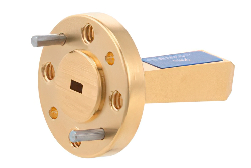 WR-10 Waveguide Standard Gain Horn Antenna Operating from 75 GHz to 110 GHz with a Nominal 10 dBi Gain with UG-387/U-Mod Round Cover Flange