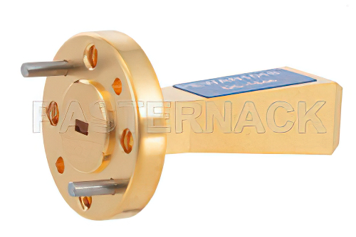 WR-10 Waveguide Standard Gain Horn Antenna Operating from 75 GHz to 110 GHz with a Nominal 15 dBi Gain with UG-387/U-Mod Round Cover Flange